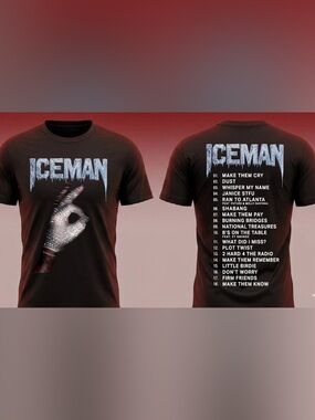Drake x Iceman Cover T shirt new Tracklist Back Print Tee 2026 S-5XL